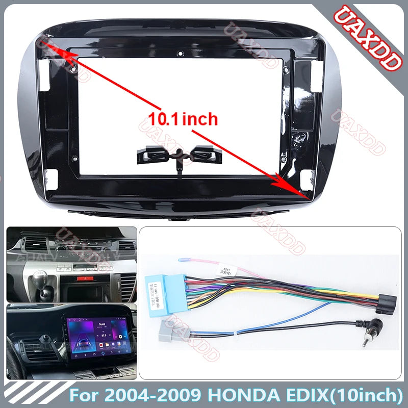 For 2004-2009 HONDA Edix FR-V 10.1inch 2 Din Android Stereo Frame Panel Fascia Dashboard A