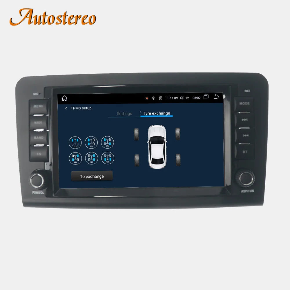 7 Inch Car Radio HD Screen for Mercedes Benz ML 2005-2012 CarPlay Android 13 Multimedia Pl