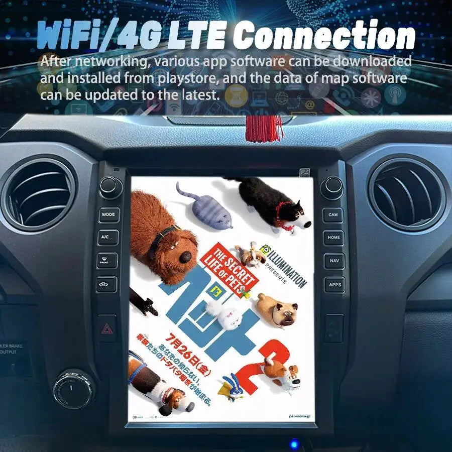 13inch Android Screen Car Radio For Toyota Tundra 2014-2021 GPS Carplay Car Multimedia Vid | AUTOKITSHOP