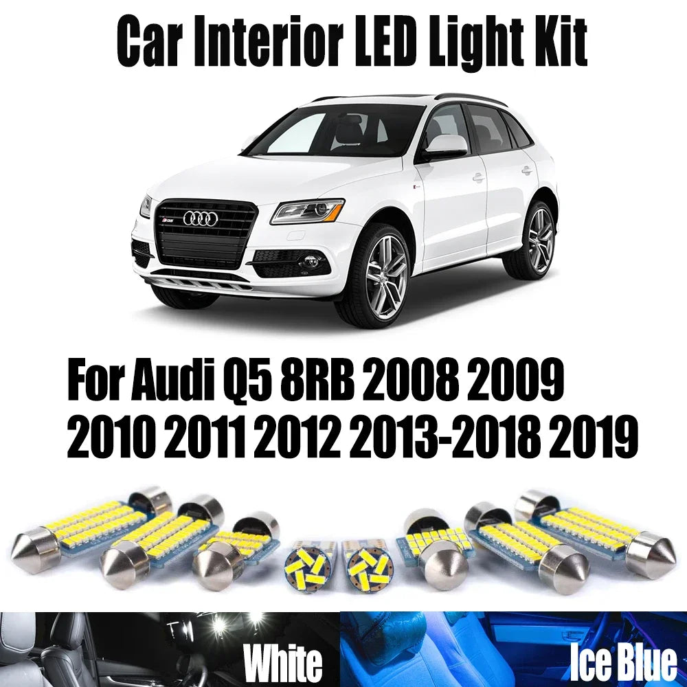 16-Piece LED Interior Light Kit for Audi Q5 8RB 2012-2019 - Canbus Dome Map Door Trunk Bulbs | AUTOKITSHOP