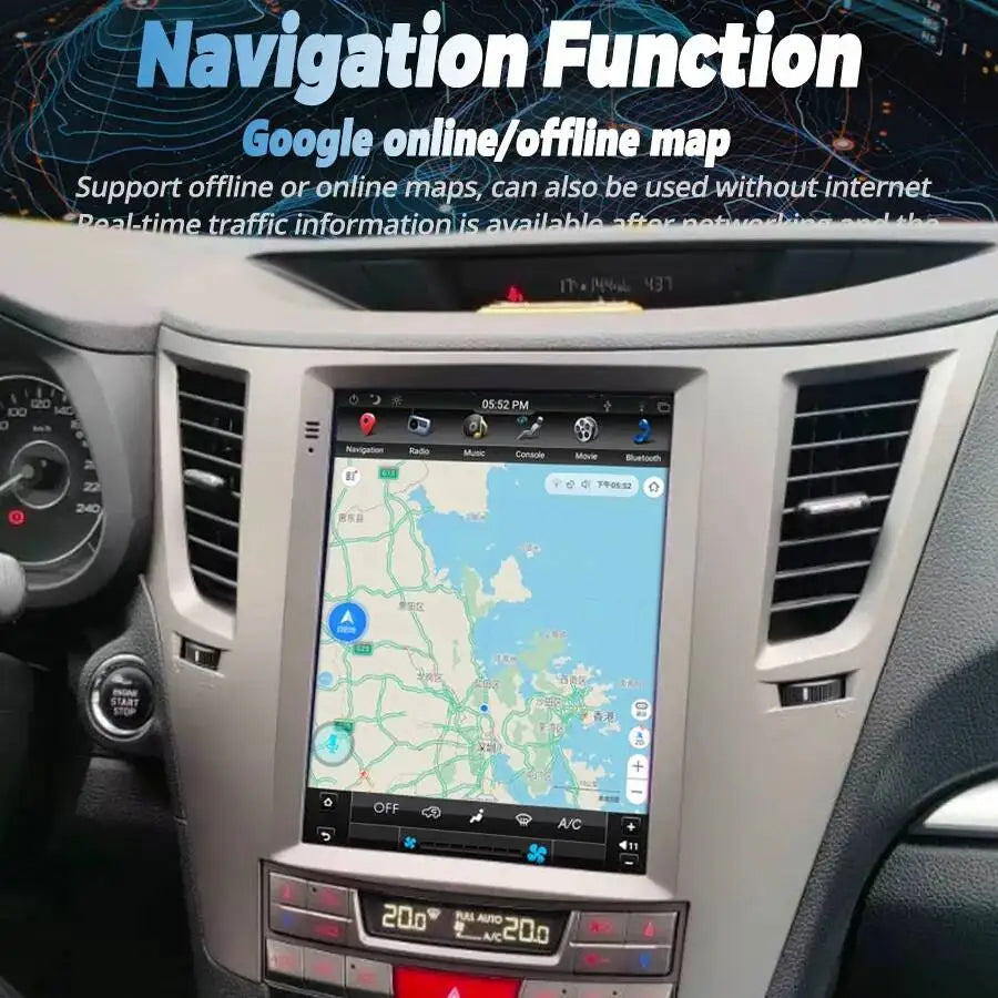 Carplay Car GPS Stereo Auto Bluetooth DSP 10.4" Android Multimedia Player For Subaru Outba