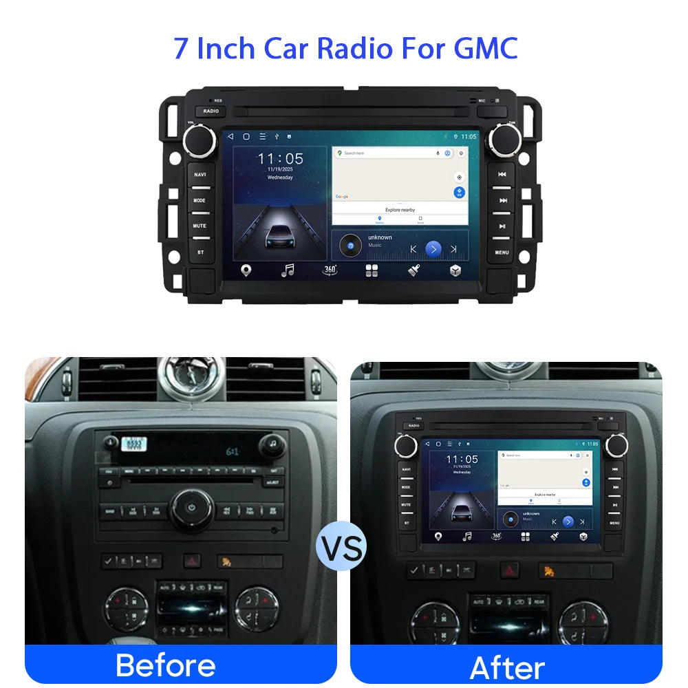 Android 16 Car Radio For Chevrolet Silverado Impala GMC Yukon Acadia Sierra Carplay GPS Mu