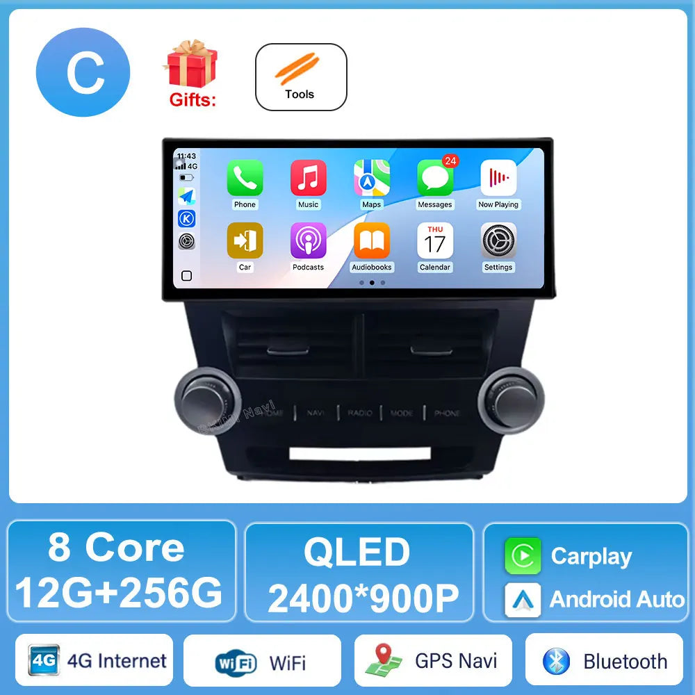 Toyota Highlander 2011-2014 Android Auto CarPlay Stereo with GPS & DSP | AUTOKITSHOP