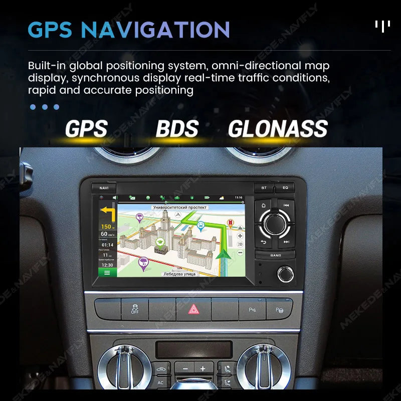 7" Android 15 Car Radio For Audi A3 S3 RS3 2003-2012 Multimedia Video Player GPS Intellige