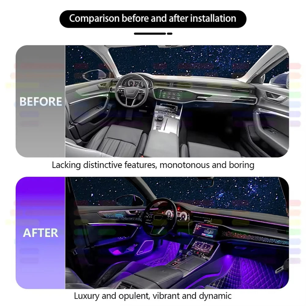 RGB - Ambient Light - for Ford 2015-2022 - App Control - Car Interior Lighting