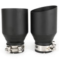 1Piece Matte Black Stainless Steel Exhaust Muffler Car Auto Parts Modified Tip Tail Accessories  - Automotive LED Light