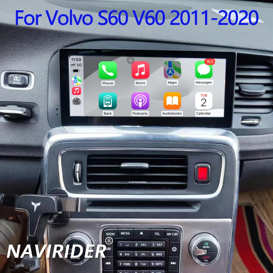 8.8" Qled Screen GPS Navigation For Volvo S60 V60 2011-2020 256G Android Car HU Multimedia