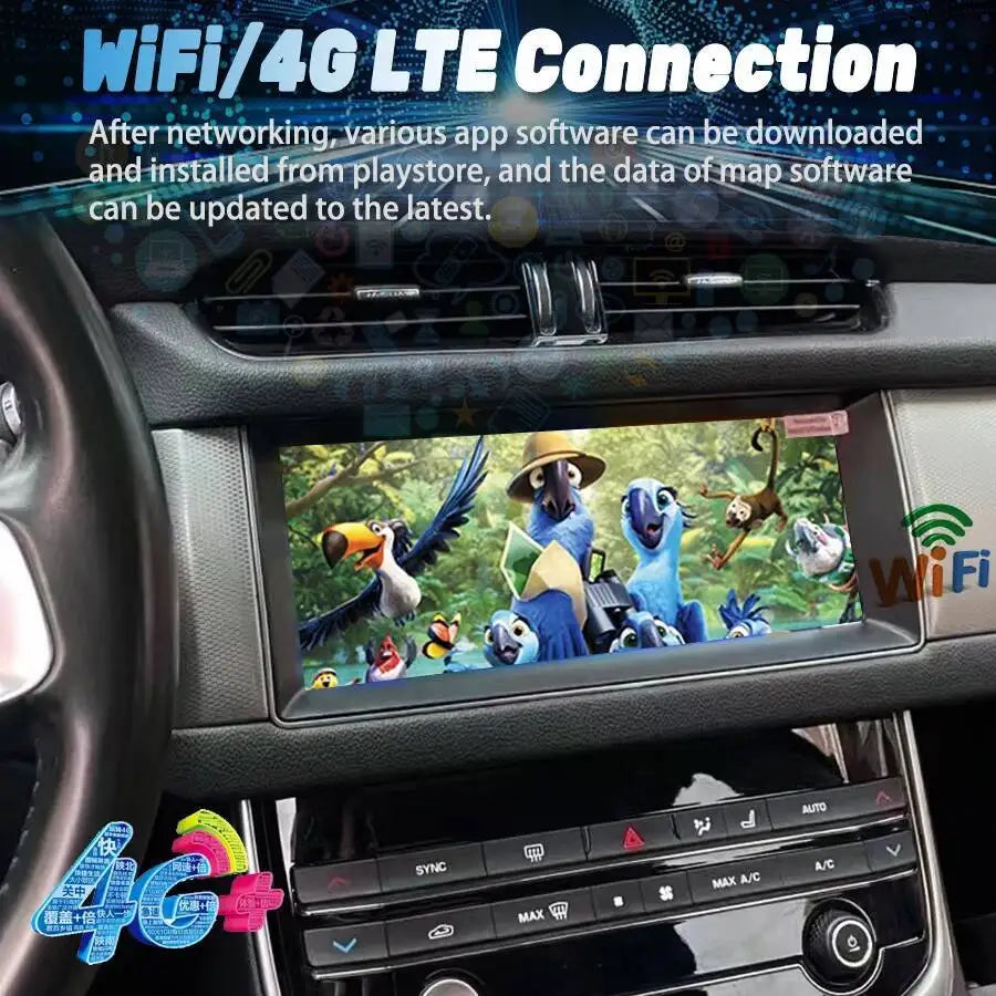 10.25" QLED Touch Screen Android Car Stereo GPS Navigation CarPlay Multimedia Video Player