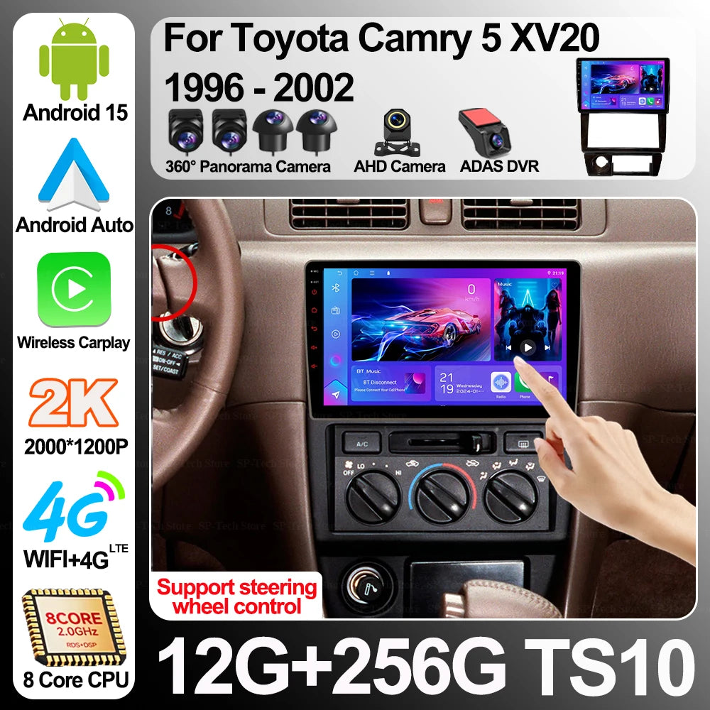 Android 16 For Toyota Camry 5 Xv20 1996-2002 Car Radio Gps Multimedia Player Head Unit Nav | AUTOKITSHOP
