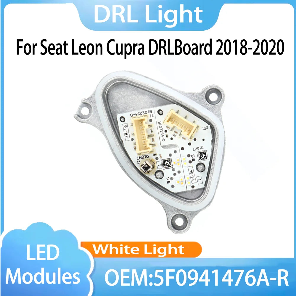 DRL Headlight Module Control Unit Day Light White Color Angel Eyes Module 5F0941476A-R For
