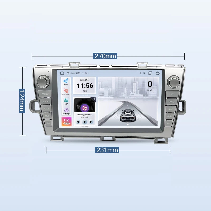 SZLELV Car Radio Android 15 Auto For Toyota Prius XW30 2009-2013 Carplay Video Player Auto