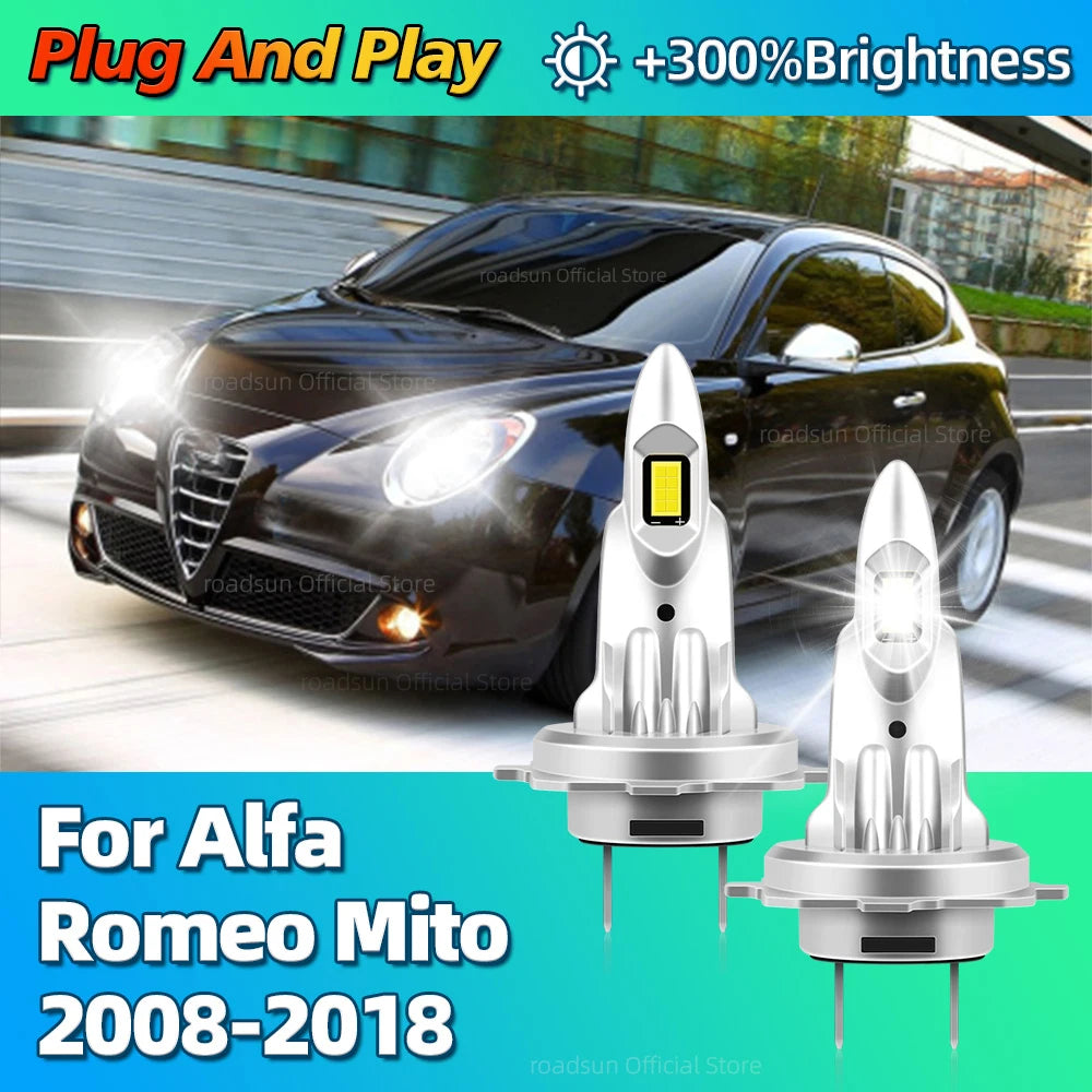 180W LED CANBUS Light Mini Lamp CSP Wireless Car Headlight For Alfa Romeo Mito 2008 2009 2