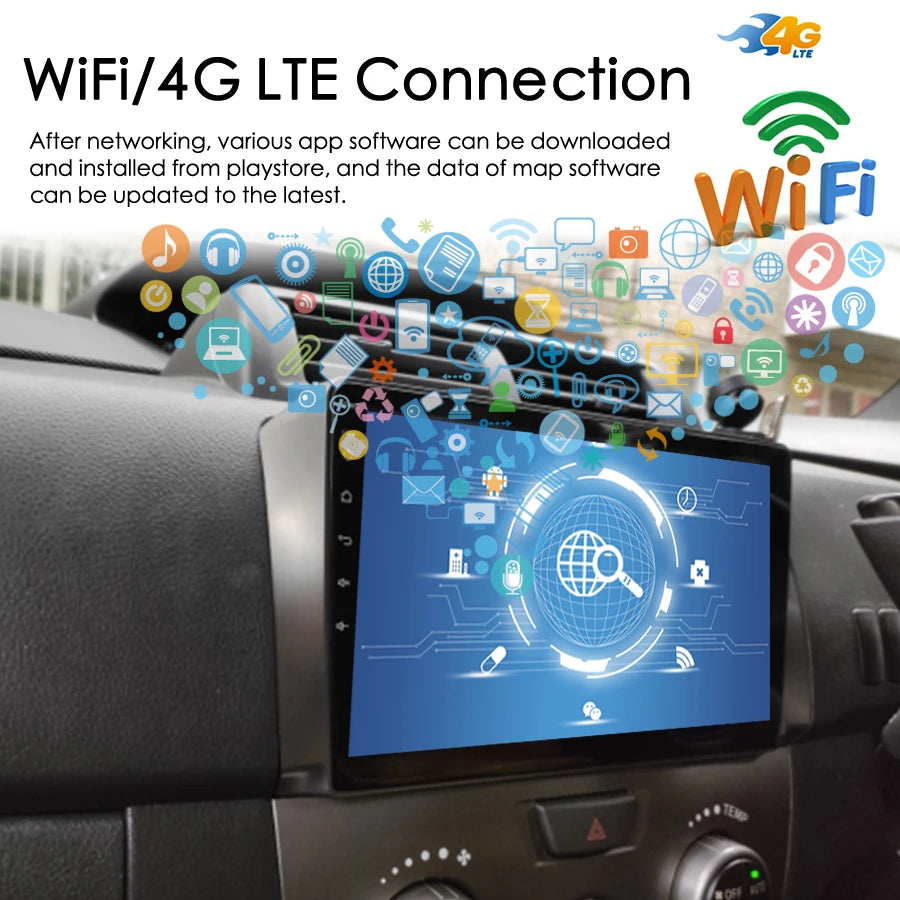 Wireless CarPlay AI Voice Android Car Radio Stereo GPS For Daihatsu Materia COO 2007 Toyot