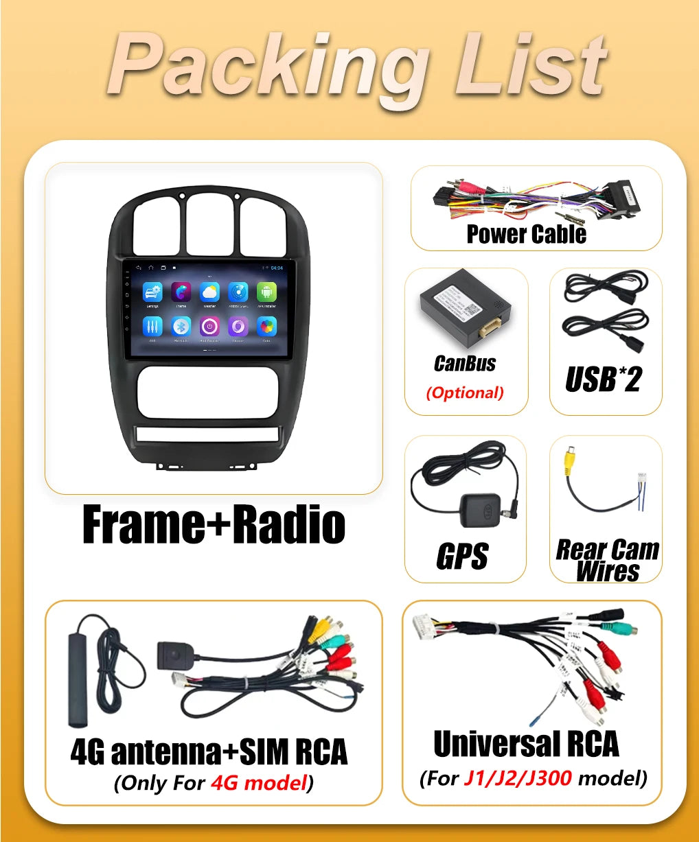Android 16 Car Radio For Dodge Caravan 4 For Chrysler Grand Voyager RS 2000 - 2012 BT Scre | AUTOKITSHOP