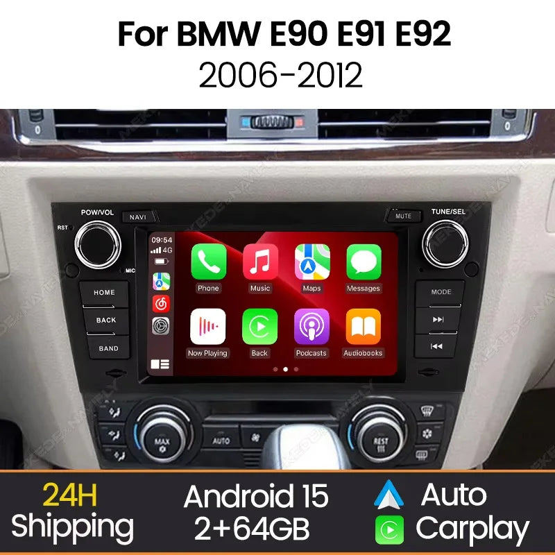Wireless CarPlay Android Auto Car Radio for BMW 3-Series E90 E91 E92 E93 2005-2013 Multime | AUTOKITSHOP