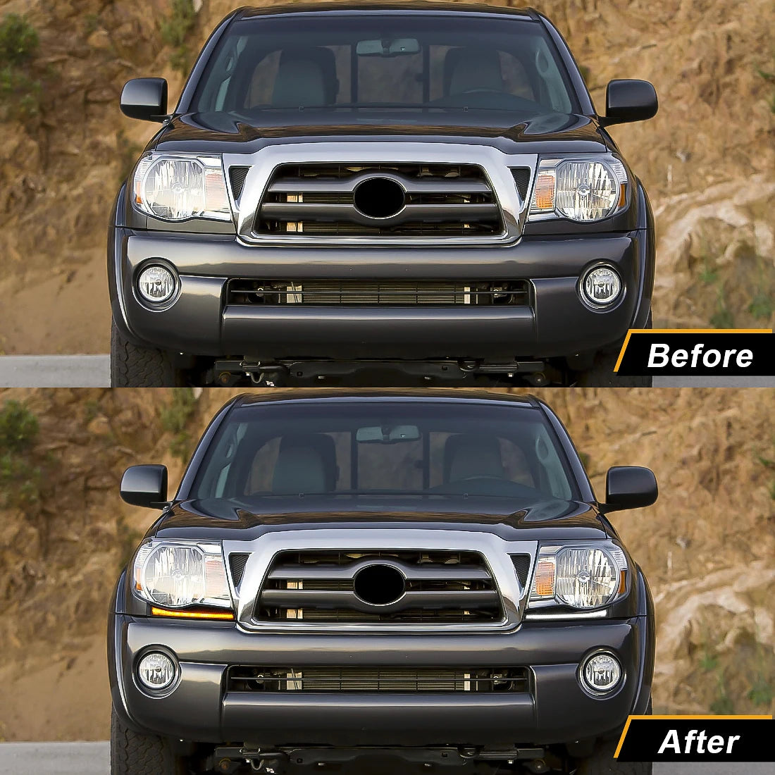 For Toyota Tacoma 2005 2006 2007 2008 2009 2010 2011 Daytime Running Lights LED DRL Turn S | AUTOKITSHOP