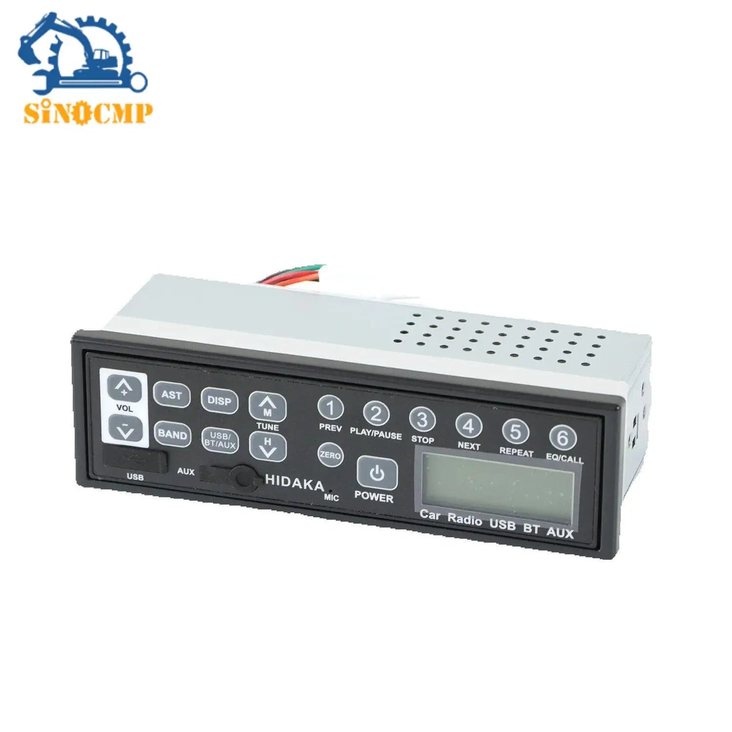 12-24V M200 Excavator Radio FOR Hitachi Komatsu Kato Truck Excavator AM FM USB AUX-IN Blue