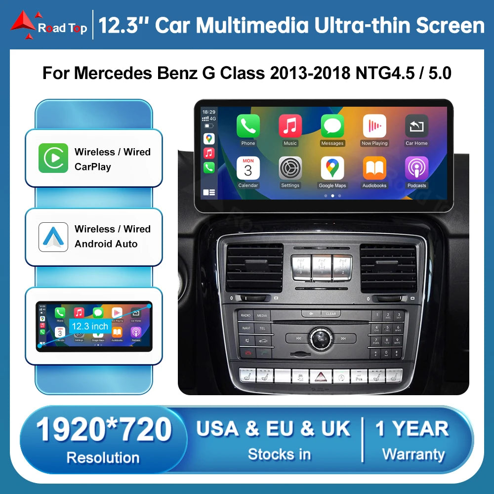 12.3 Ultra-thin Touch Screen Multimedia Dispaly For Mercedes-Benz G Class W463 2013-2018 N | AUTOKITSHOP