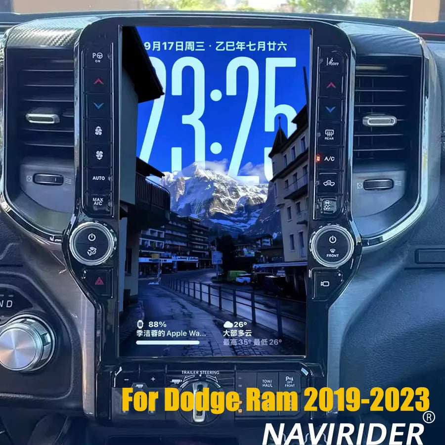 For Dodge Ram 2019-2023 Android Car Radio 13.6inch IPS Screen 2din GPS Carplay Car Multime | AUTOKITSHOP