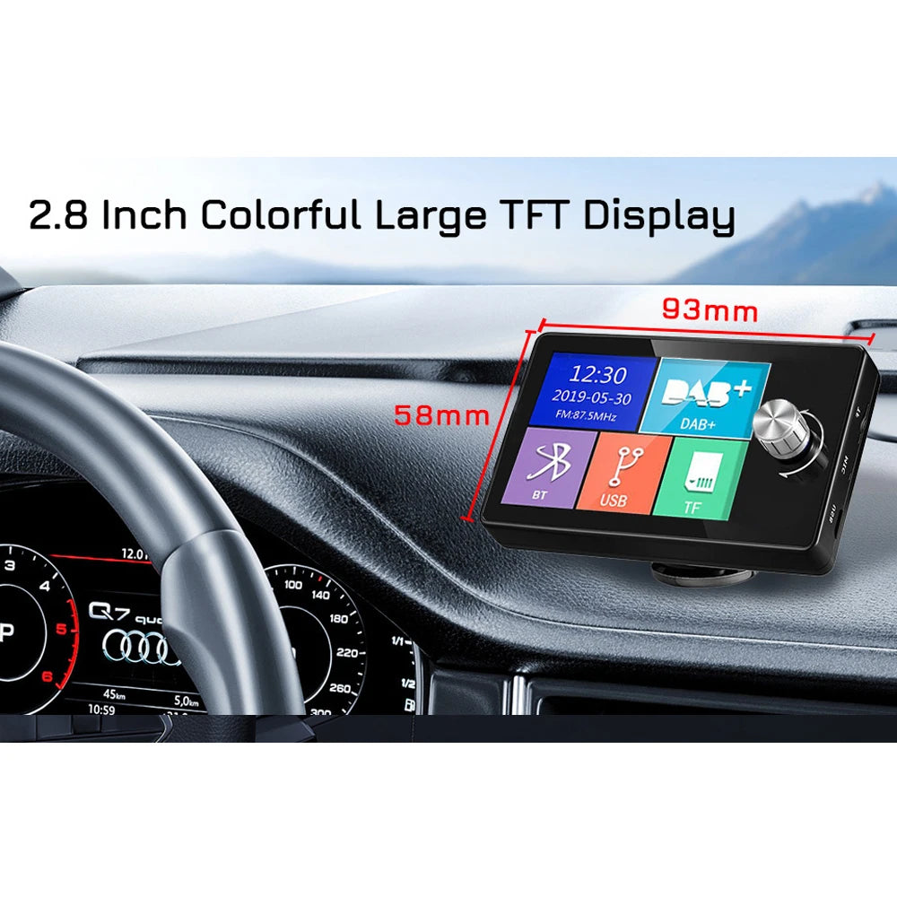 Ezonetronics DAB Radio Receiver In Car with Screen Stereo Sound Digital Signal Antenna Bro