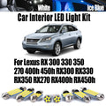LED Interior Light Kit for Lexus RX 300 330 350 270 400h 450h RX300 RX330 RX350 RX270 RX400h RX450h Canbus Interior L...