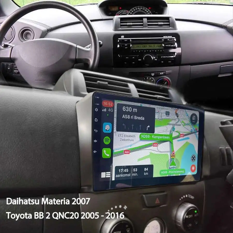 Wireless CarPlay AI Voice Android Car Radio Stereo GPS For Daihatsu Materia COO 2007 Toyot