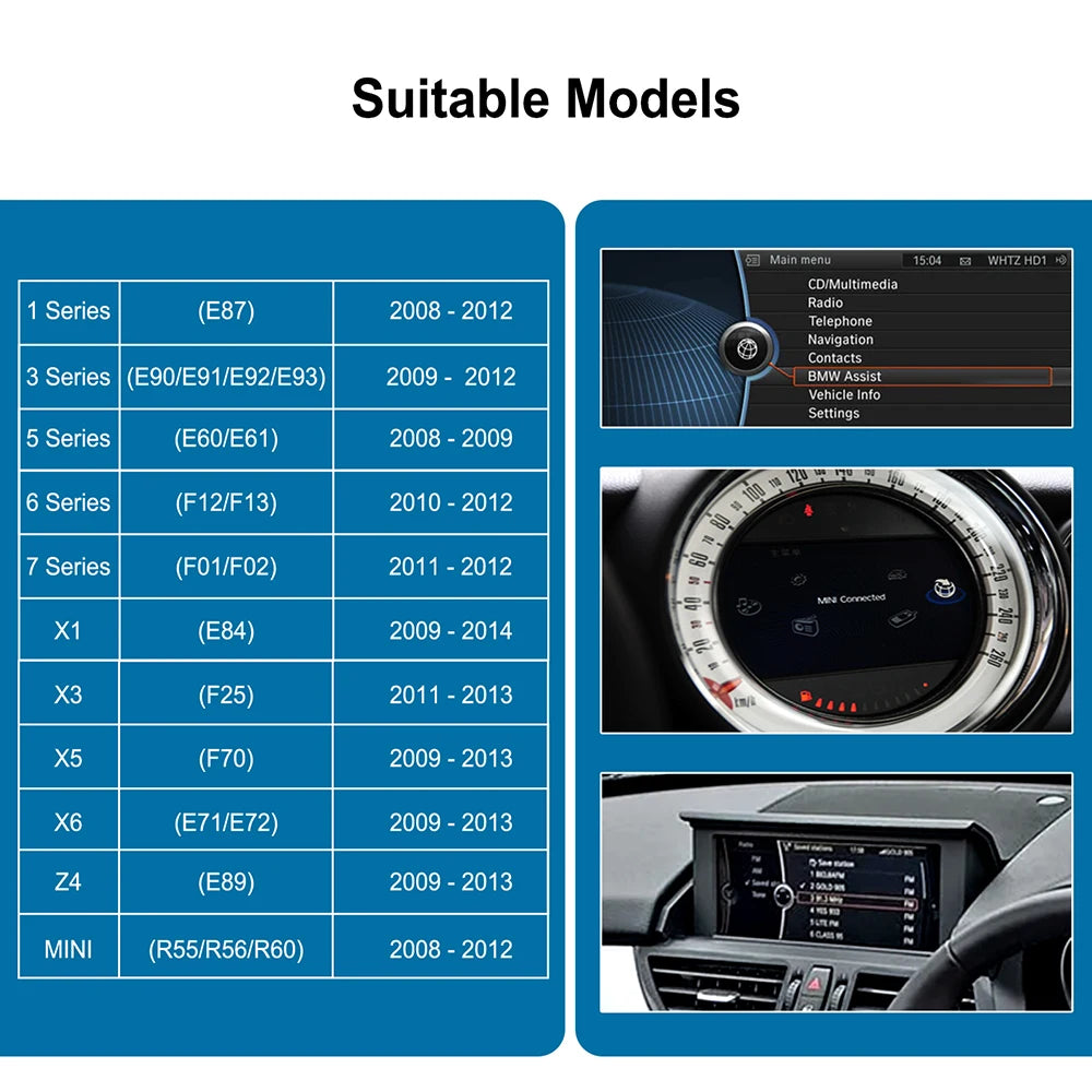 Wireless CarPlay Android Auto Interface Decoder Box For BMW 5 6 7 Series F01 F02 2013-2015 | AUTOKITSHOP