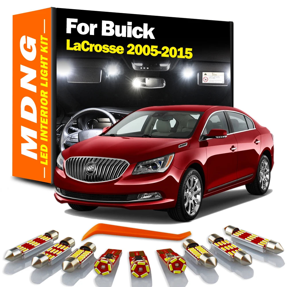 LED Interior Light Kit for Buick LaCrosse 2005-2009 - Canbus Dome Map Door Trunk Bulbs | AUTOKITSHOP