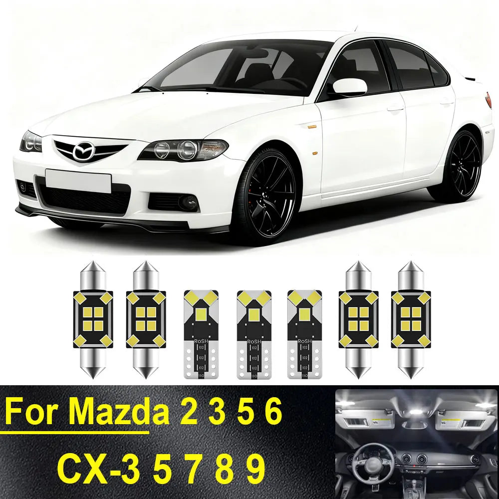 LED Interior Light Kit for Mazda 2 3 5 6 CX-3 CX-5 CX-7 CX-8 CX-9 CX3 CX5 CX7 CX8 CX9 Car LED Interior Light Bulb Kit...