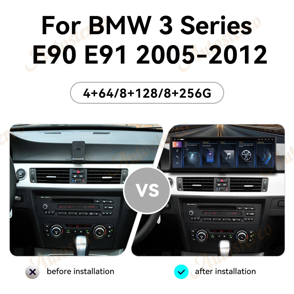 ID8 14.9 Inch Android 14 Carplay Screen For BMW 3 E90 E91 E93 2005-2012 Car Multimedia Pla
