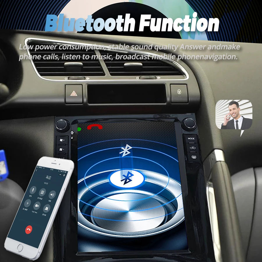 9.7inch Android 14 Screen For Peugeot 3008 5008 2009-2015 Stereo Car Radio Multimedia Vide