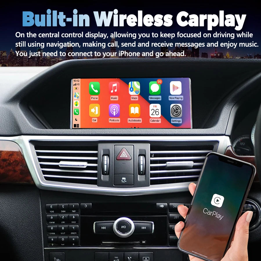 DSP 8INCH RHD Carplay Android 14 Car Radio For Mercedes Benz E W212 E200 E230 E260 E300 S2