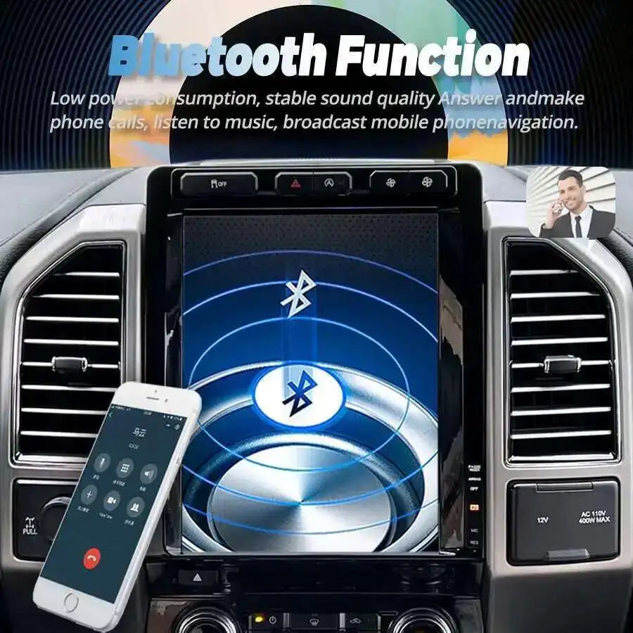 Navirider 12.1Inch Vertical Screen For Ford F-150 F150 2015 2021 Android 8+256GB Multimedi