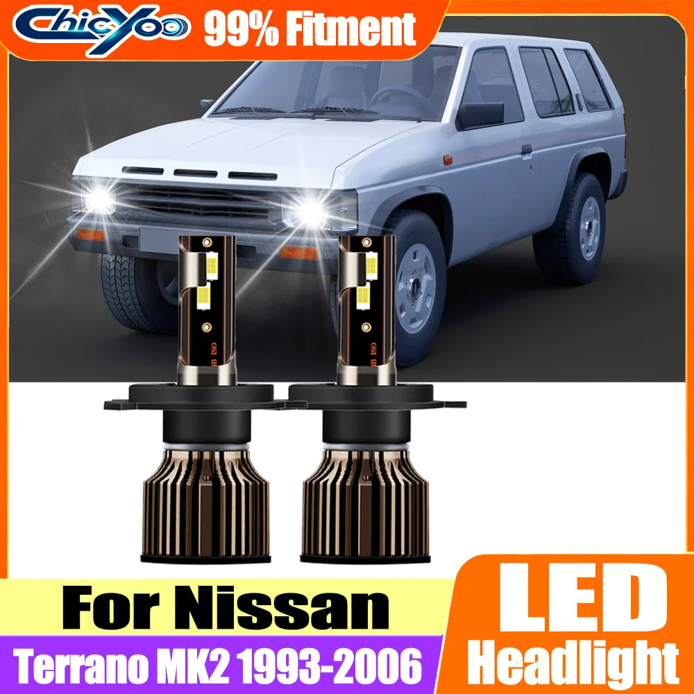 3570 CSP Chips H4 LED Headlights 20000LM 6500K White Headlamps Plug and Play Car Headlamps