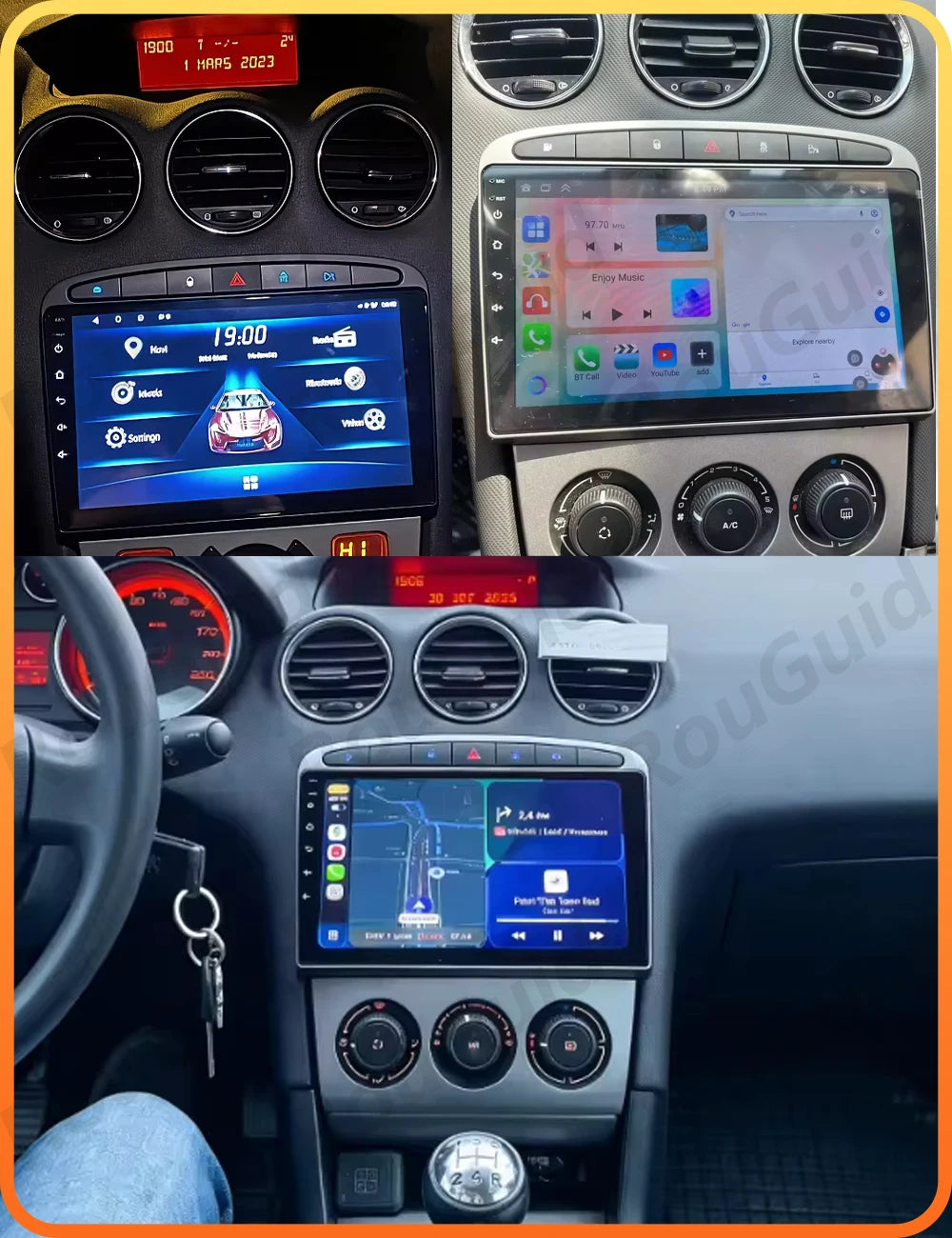 Android 16 Auto Carplay For Peugeot RCZ 308 SW 2007-2015 408 2012-2020 Multimedia Player C | AUTOKITSHOP