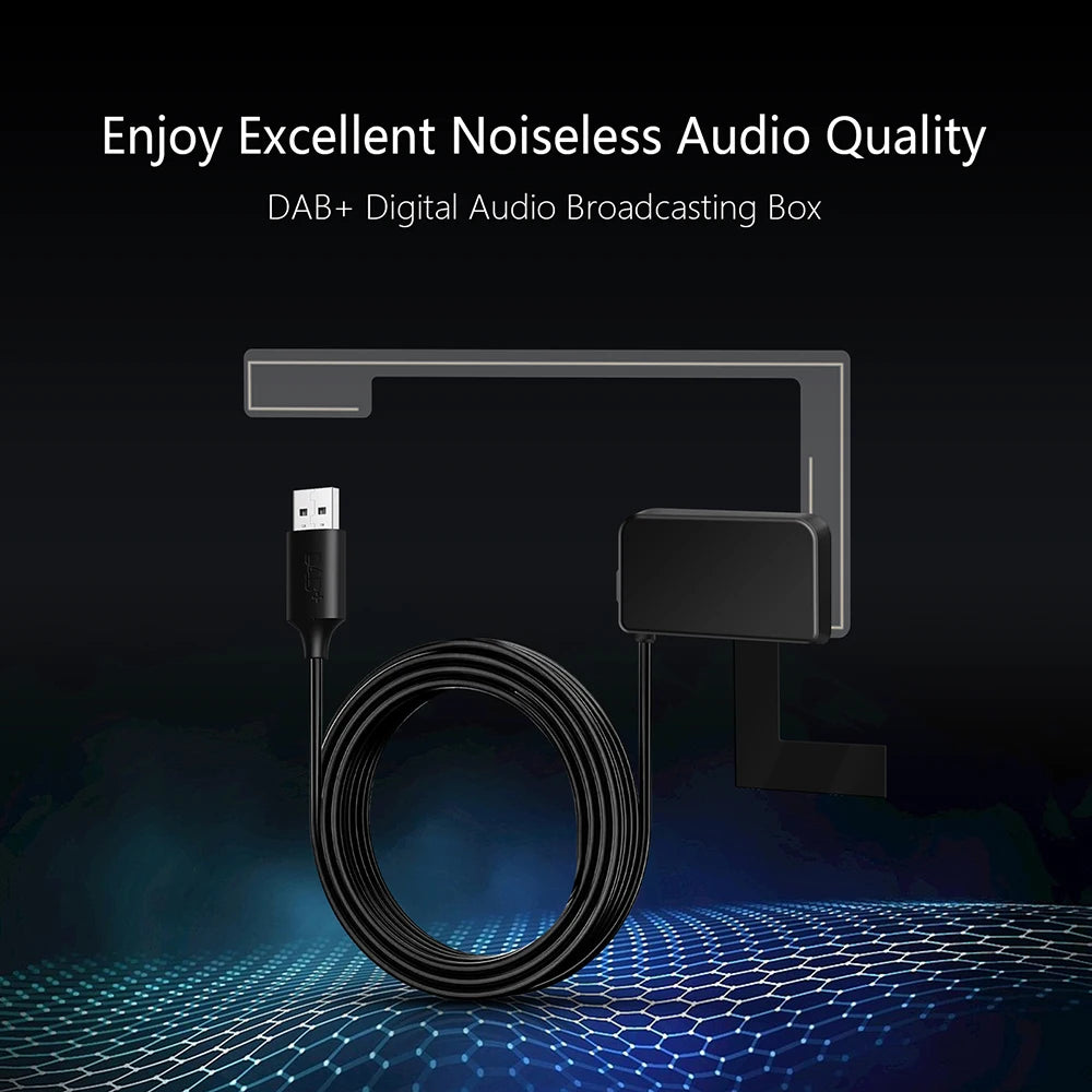 Car DAB+ Box Digital Signal Receiver DAB+ Receiver Antenna Aerial USB Interface Portable F