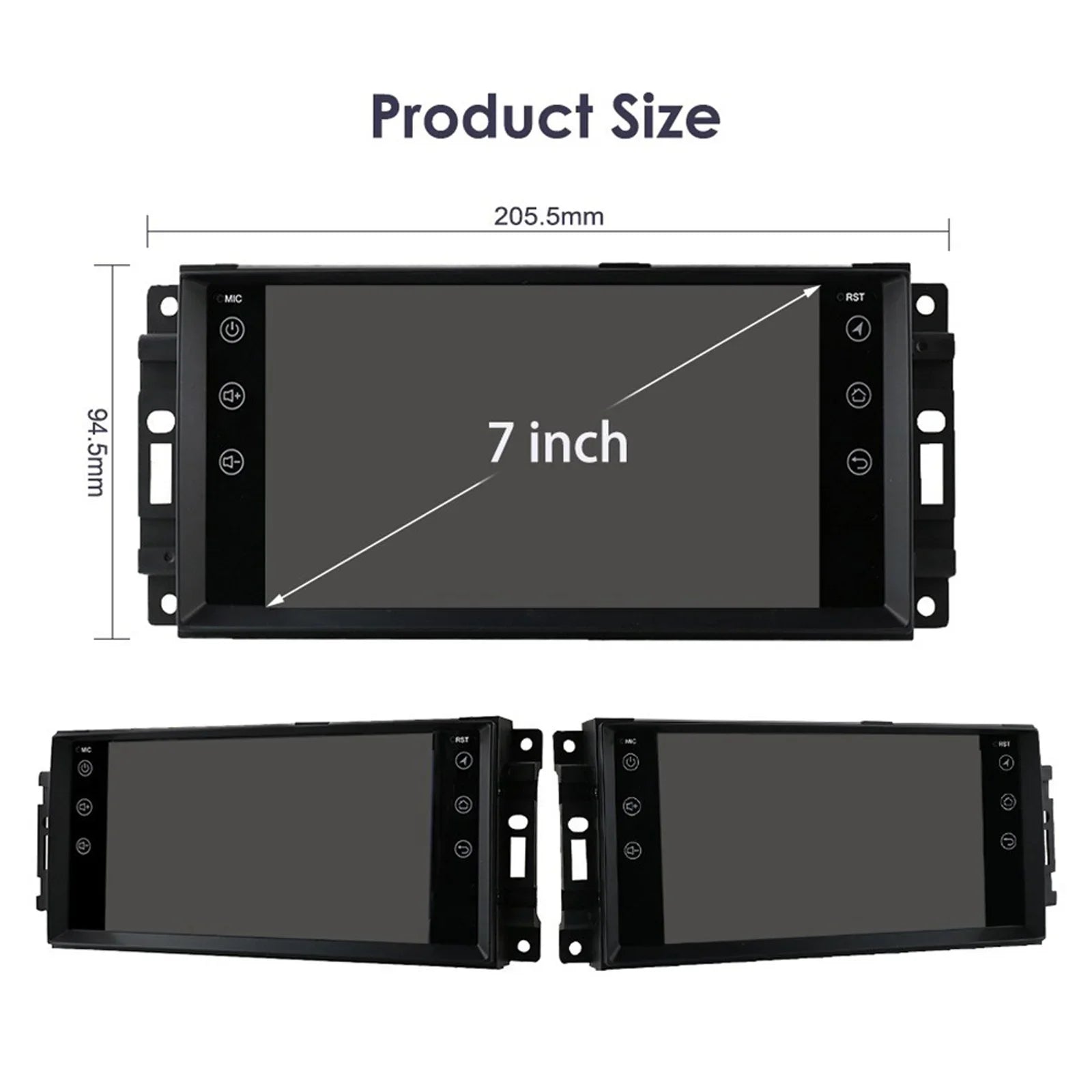 7inch For Jeep Cherokee Compasscommander Wrangler 300c Dodge Kaliber Liberty 2008-2011 And