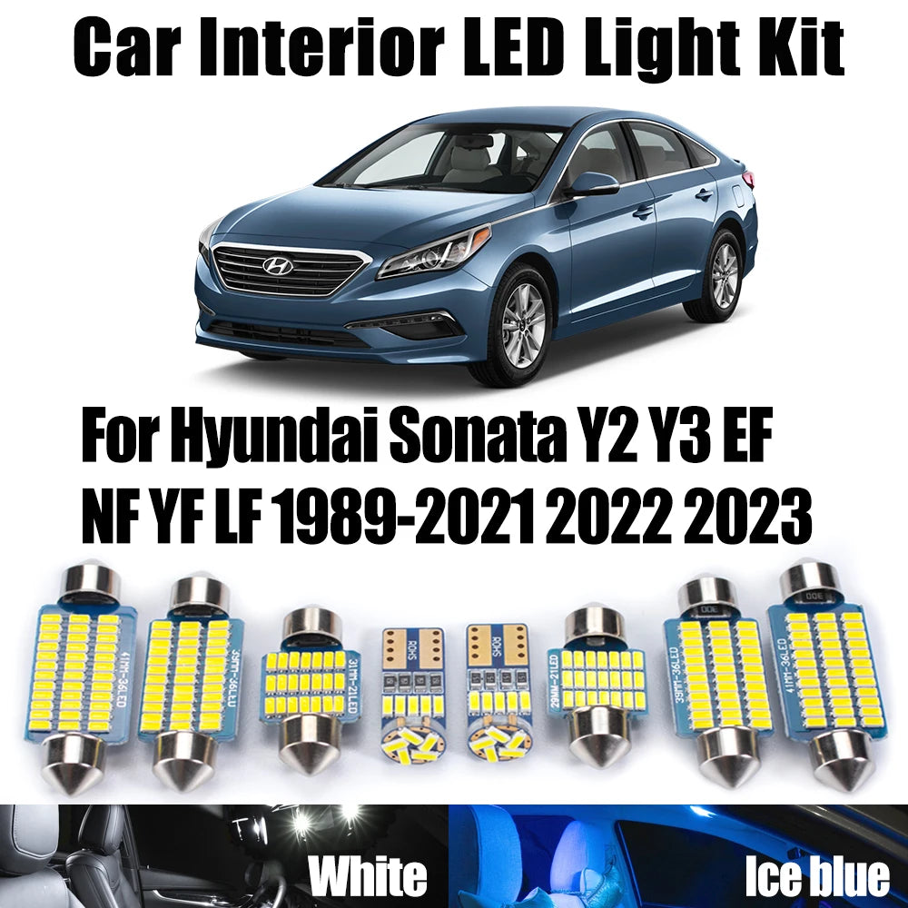 LED Interior Light Kit for Hyundai Sonata Y2 Y3 EF NF YF LF 1989- 2021 - Canbus Dome Map Door Trunk Bulbs | AUTOKITSHOP