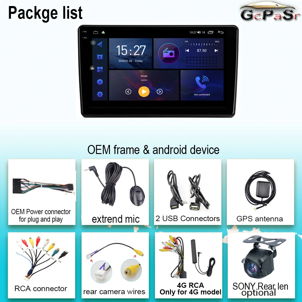 Android Auto For Hyundai Elantra 3 2003 - 2010 Car Radio Multimedia Video Player GPS Navig