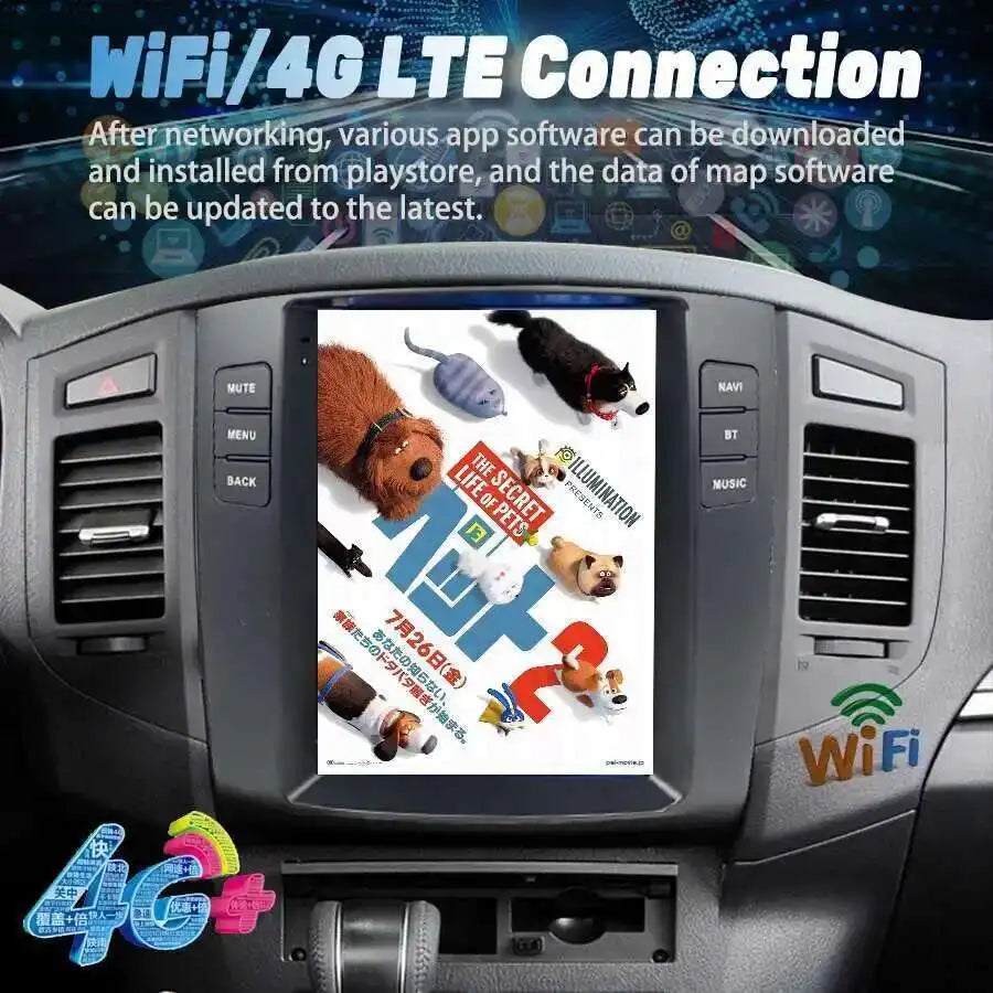 10.4inch For Mitsubishi Pajero Sport V97 V93 Vertical Screen Car Radio Rockford GPS Androi
