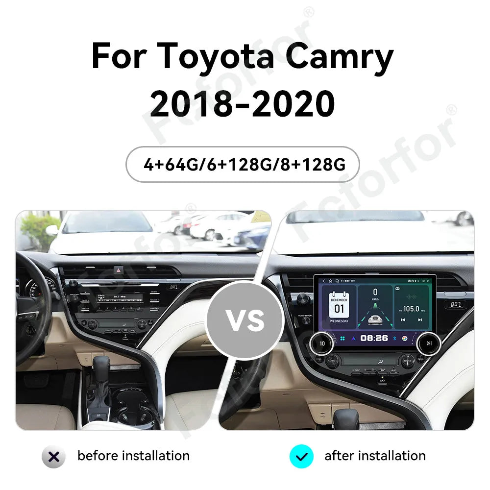 Smart HD Large Screen For Toyota Camry 2018-2020 Android 15 Car Stereo 11.5 Inch Wireless