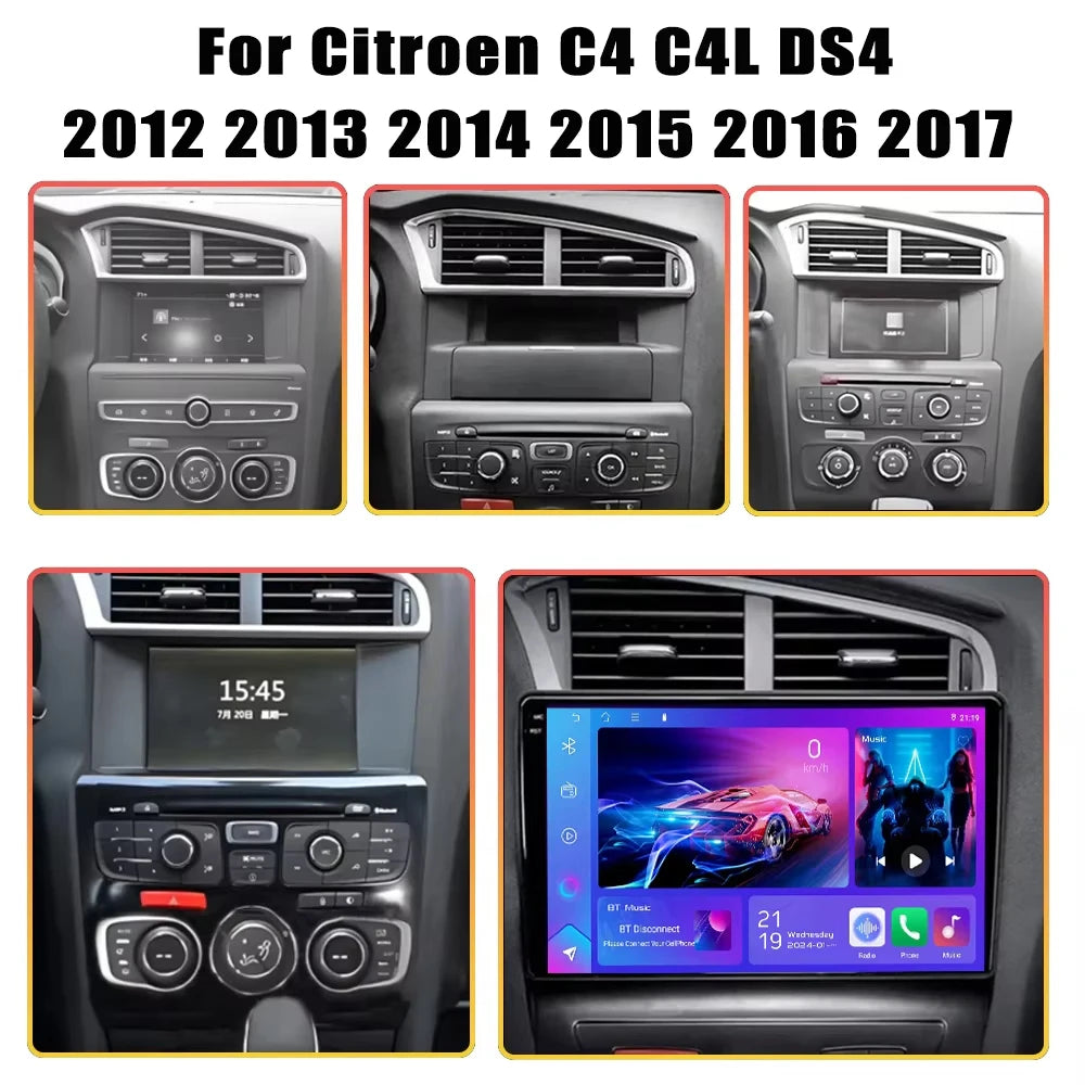 Android 16 For Citroen C4 C4l Ds4 2013 2014 2015 2016 2017 Car Radio Multimedia Receiver A | AUTOKITSHOP