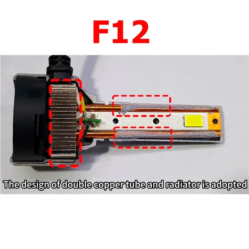 240W F12 H7 H4 H11 9005 9006 Double Copper LED Headlight Bulbs Car Lights High Brightness