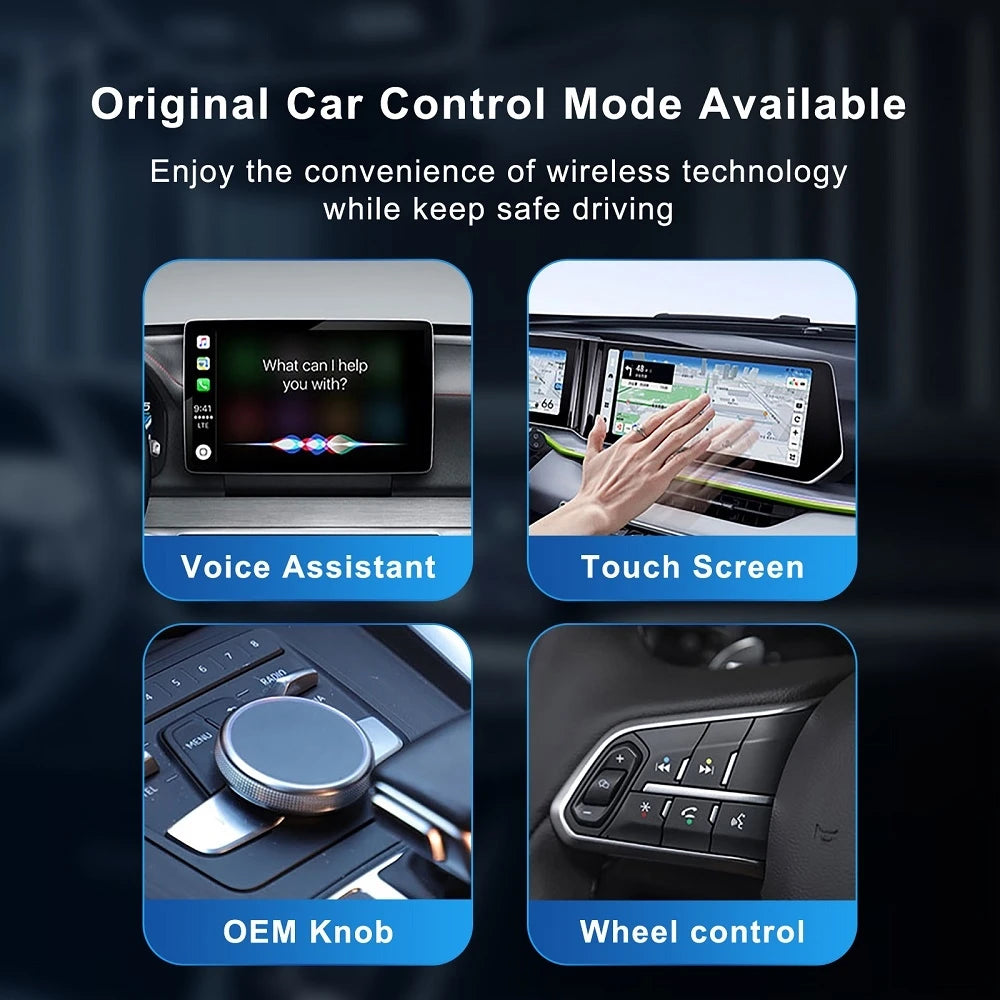 Wired to Wireless 2 in 1 Smart Dongle Carplay Ai Box 5G Wifi Bluetooth 5.0 Android Auto Pl | AUTOKITSHOP