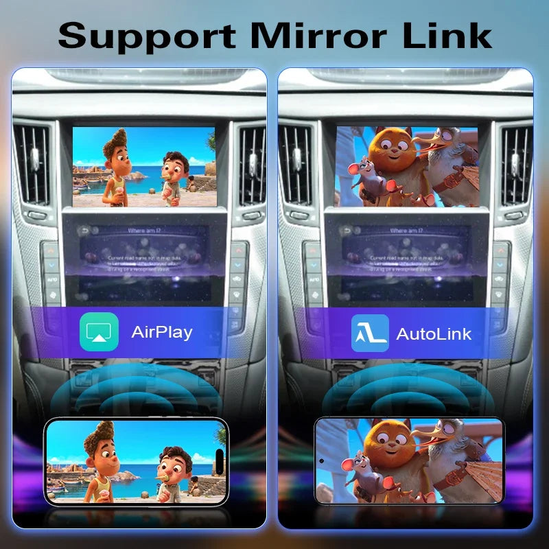 Wireless CarPlay Android Auto for Infniti Q60/QX50 2013-2015 Mirror Aftermarket CarPlay Up