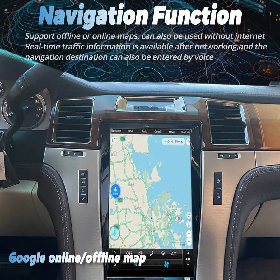13.6inch Android 13 Screen Radio 2din For Cadillac Escalade 2007-2014 GPS Carplay Car Mult | AUTOKITSHOP