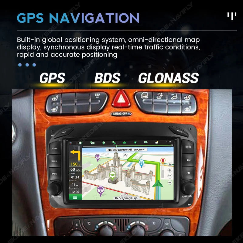For Benz CLK W209 W463 C209 vito W203 1998-2006 Android 15 Car Radio Wireless CarPlay Andr