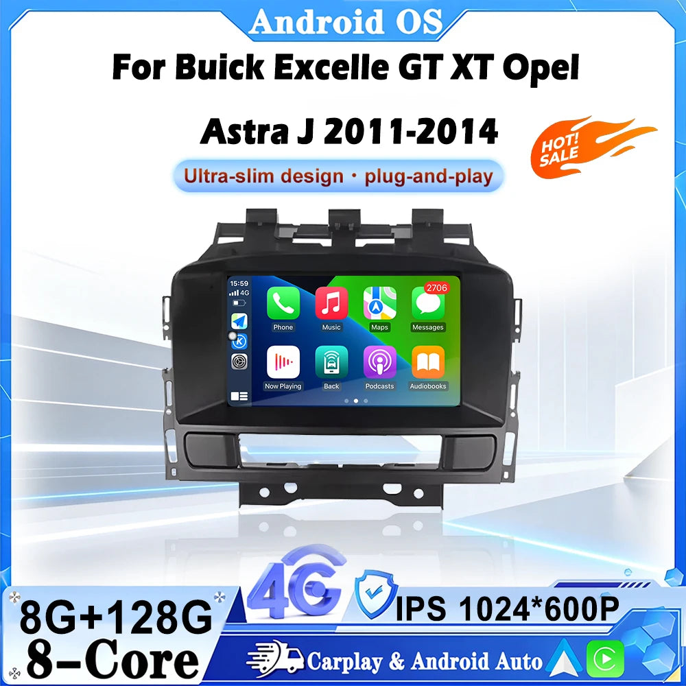 7" For Buick Excelle GT XT Opel Astra J 2011-2014Car Multimedia Player Android 16 GPS Radi
