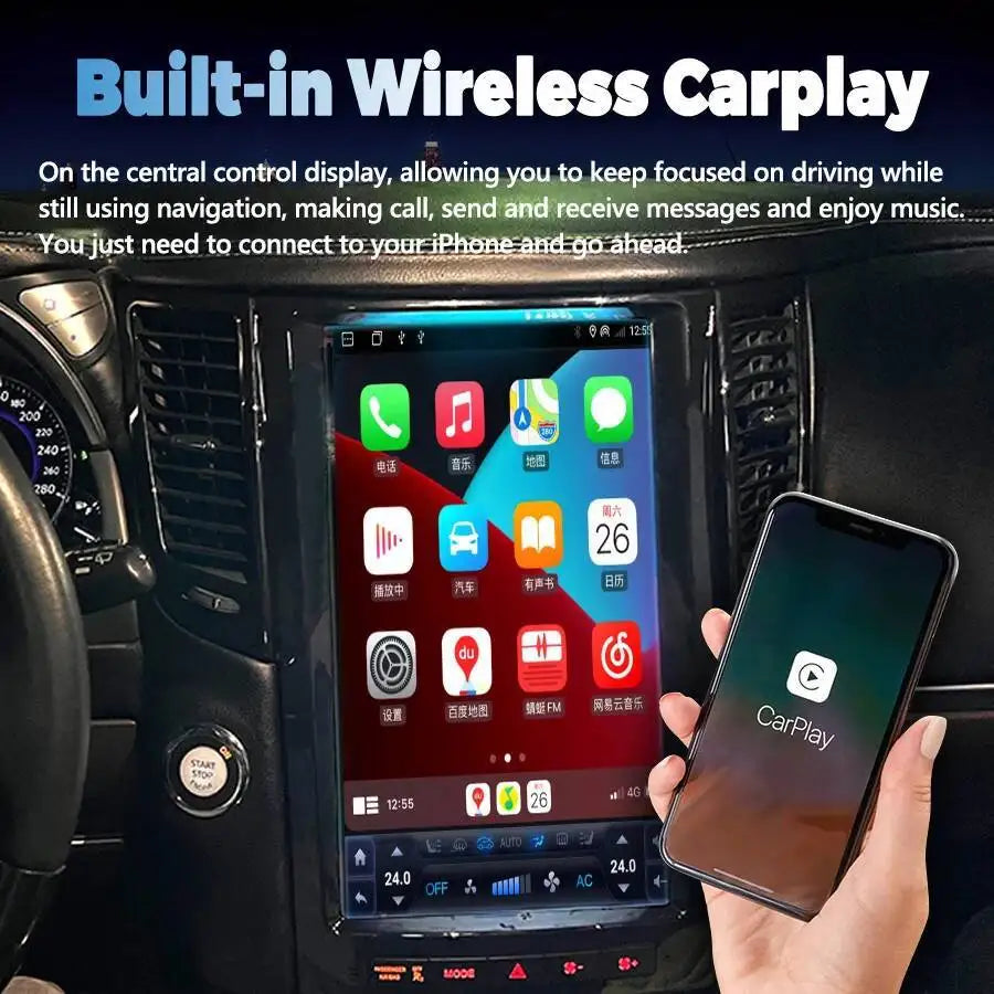 For Infiniti FX35 FX25 FX37 FX50 2007-2013 Multimedia Video Player GPS Carplay Navigation  | AUTOKITSHOP