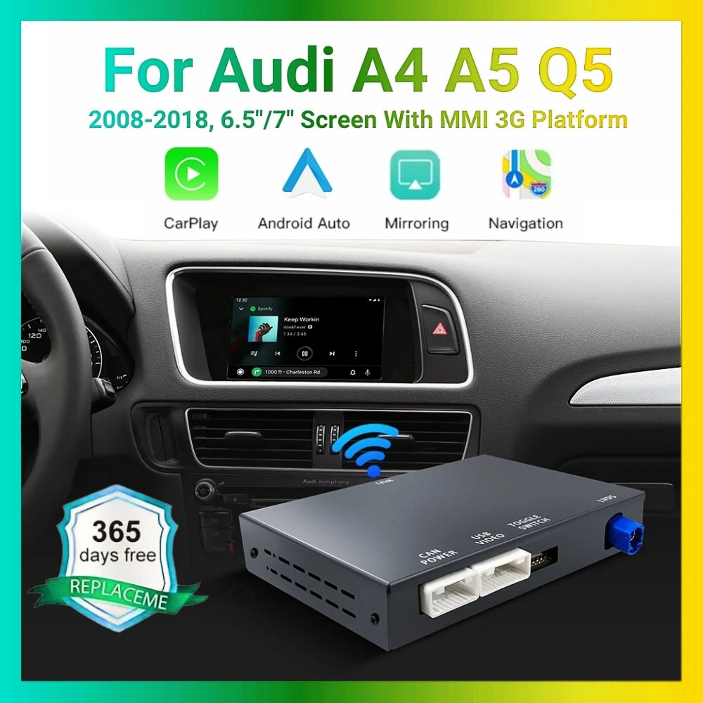 ANYFAR Wireless CarPlay For Audi A4 A5 Q5 2008-2018 Android Auto Mirror Link AirPlay Rever | AUTOKITSHOP